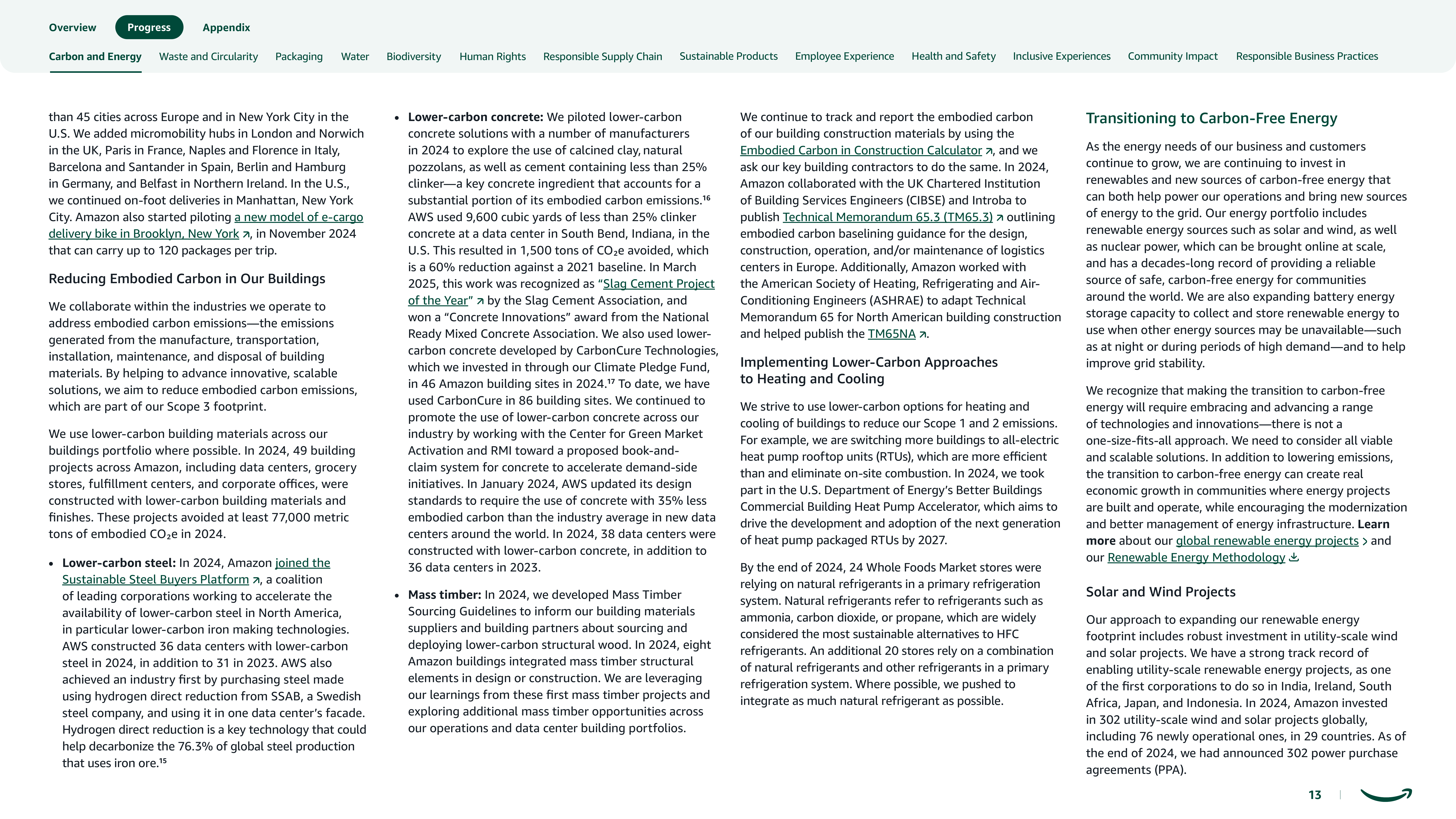 Amazon Sustainability Report — page 13