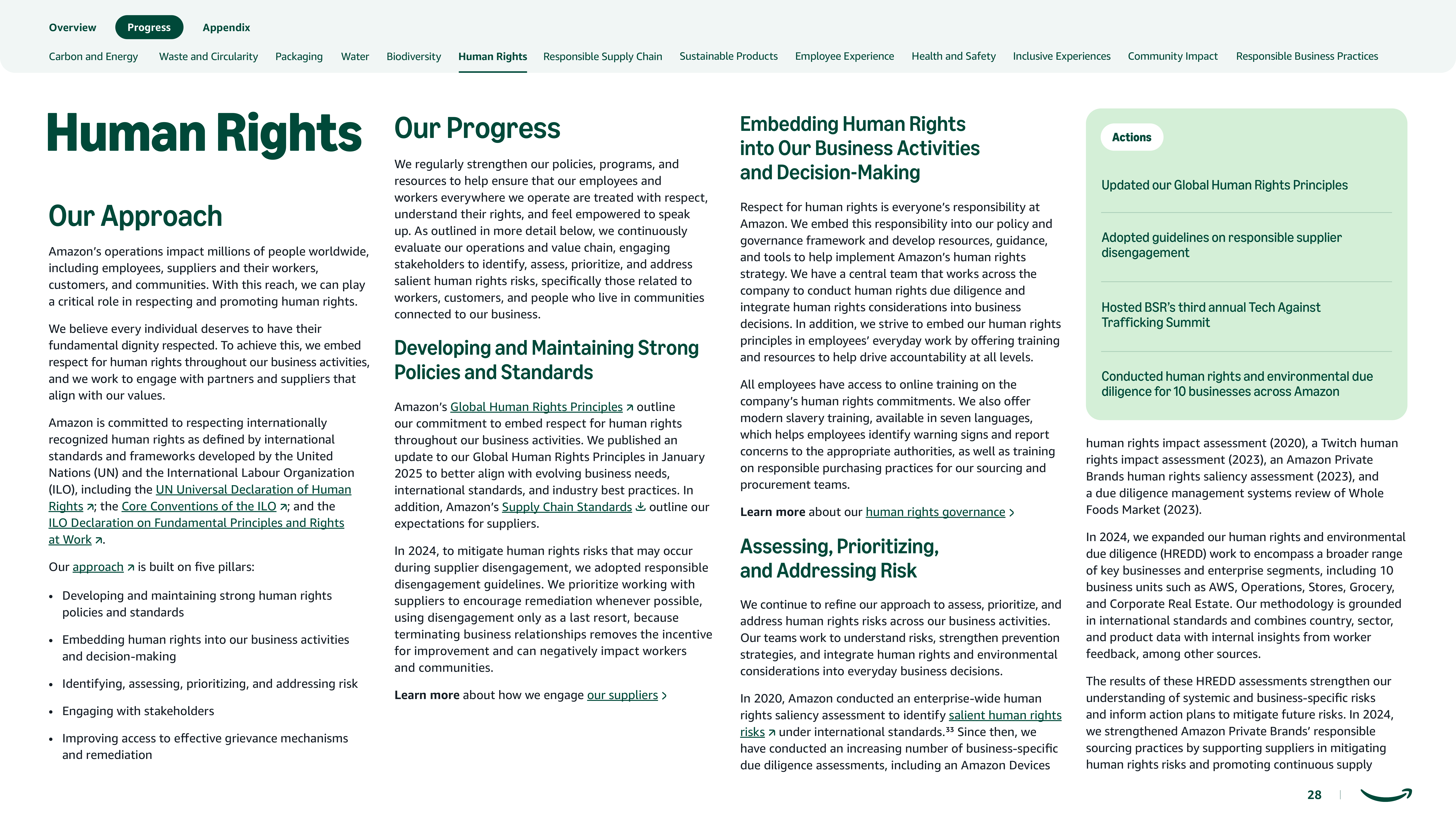 Amazon Sustainability Report — page 28