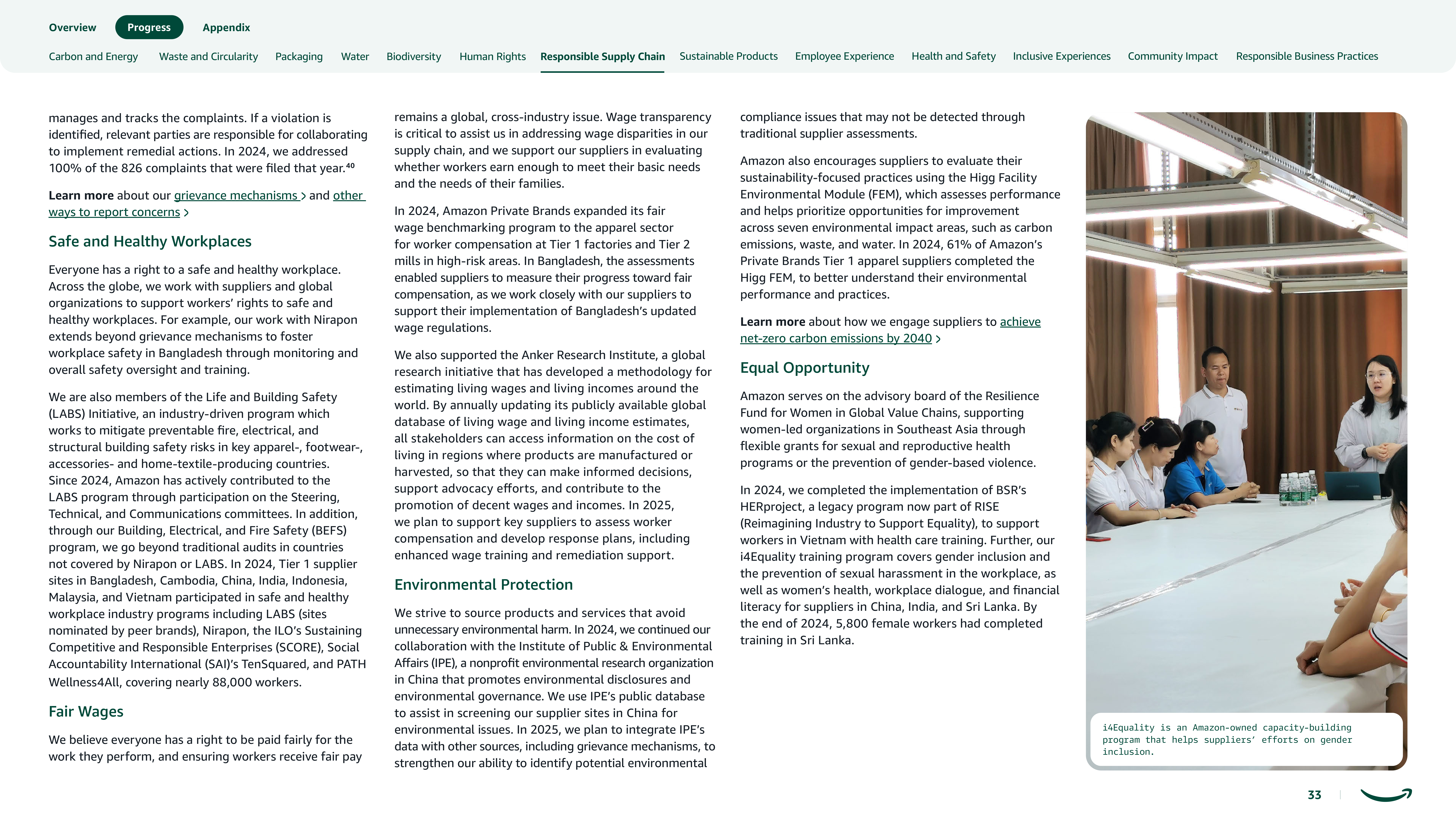 Amazon Sustainability Report — page 33