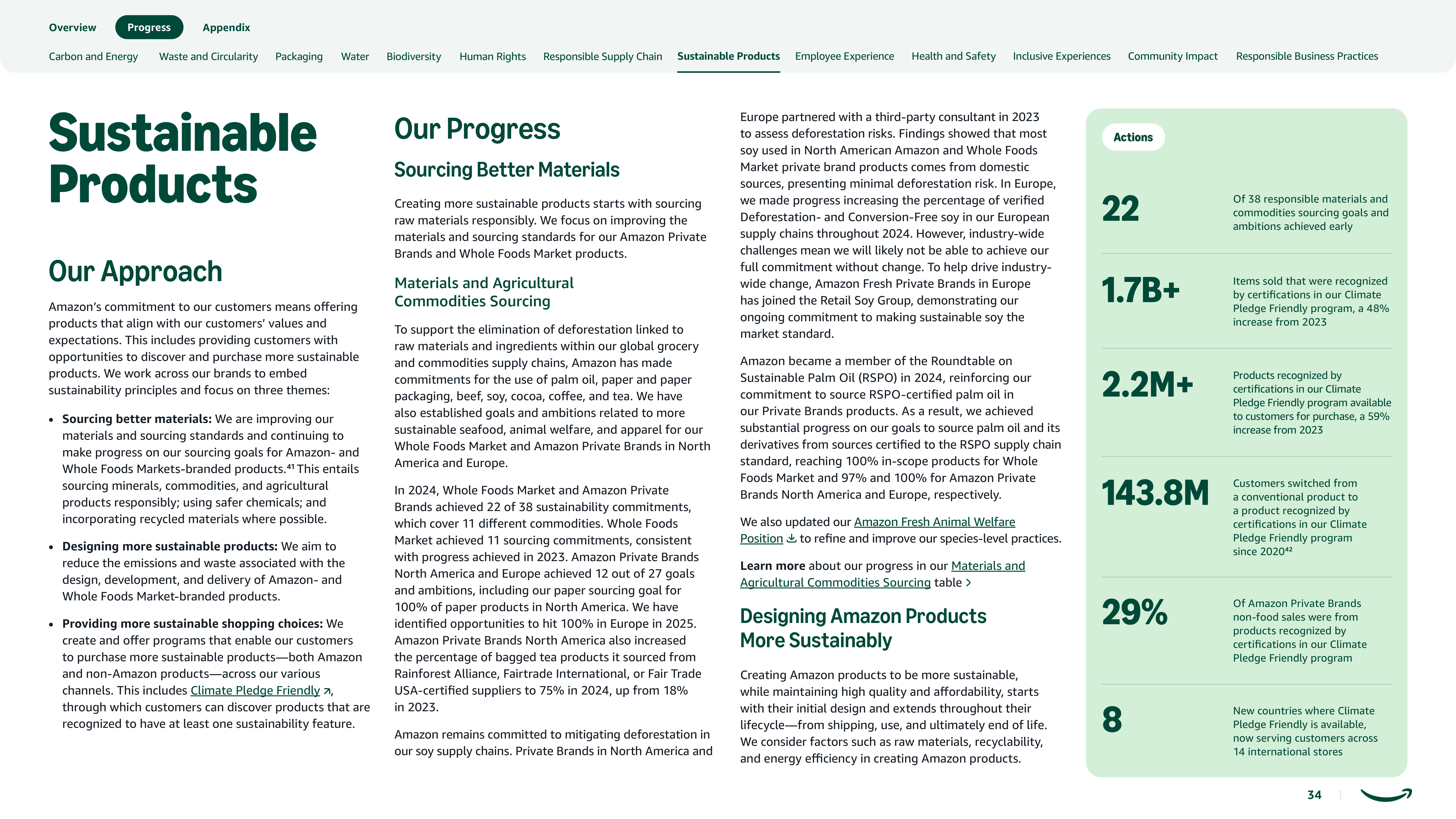Amazon Sustainability Report — page 34