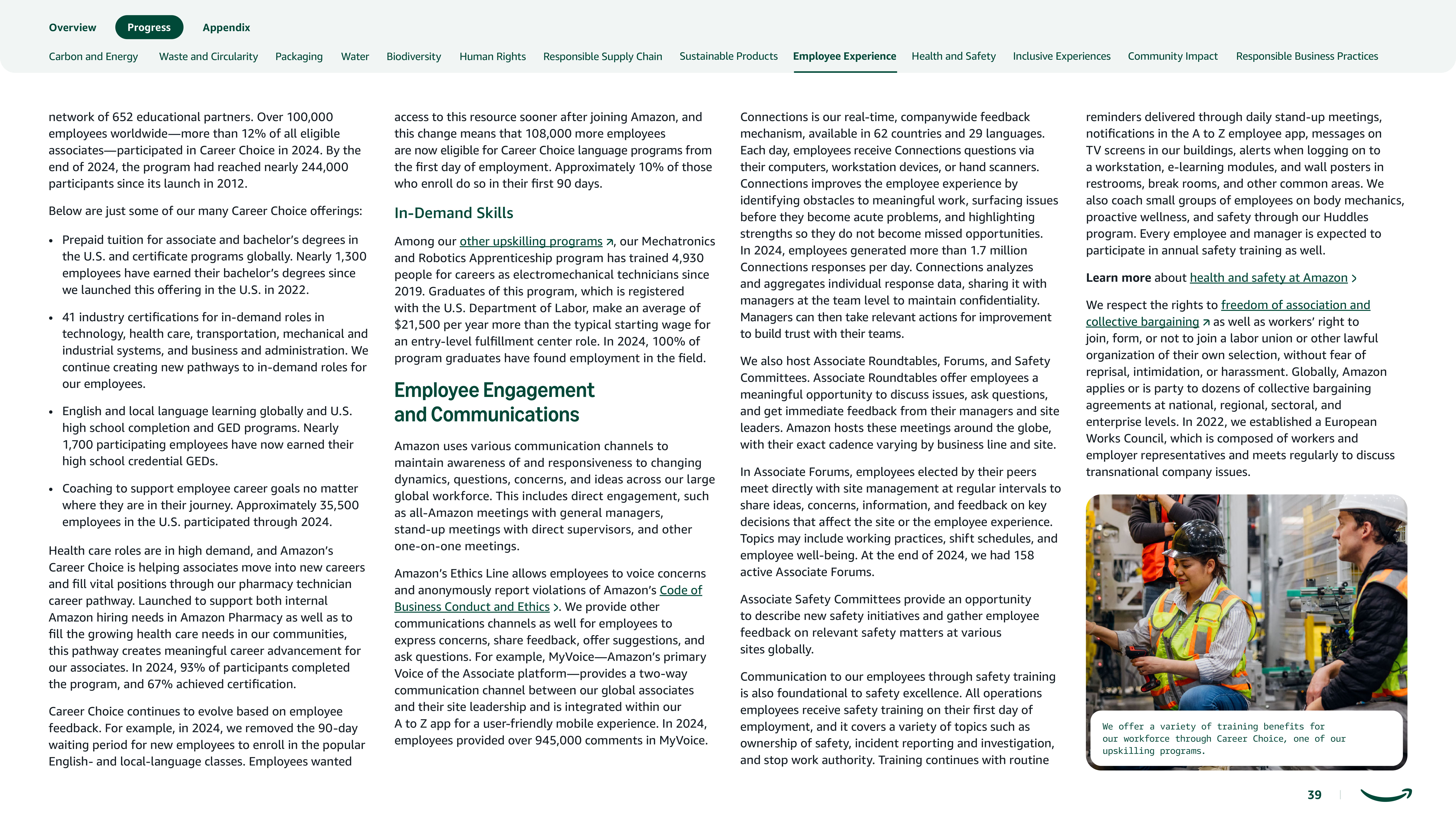 Amazon Sustainability Report — page 39
