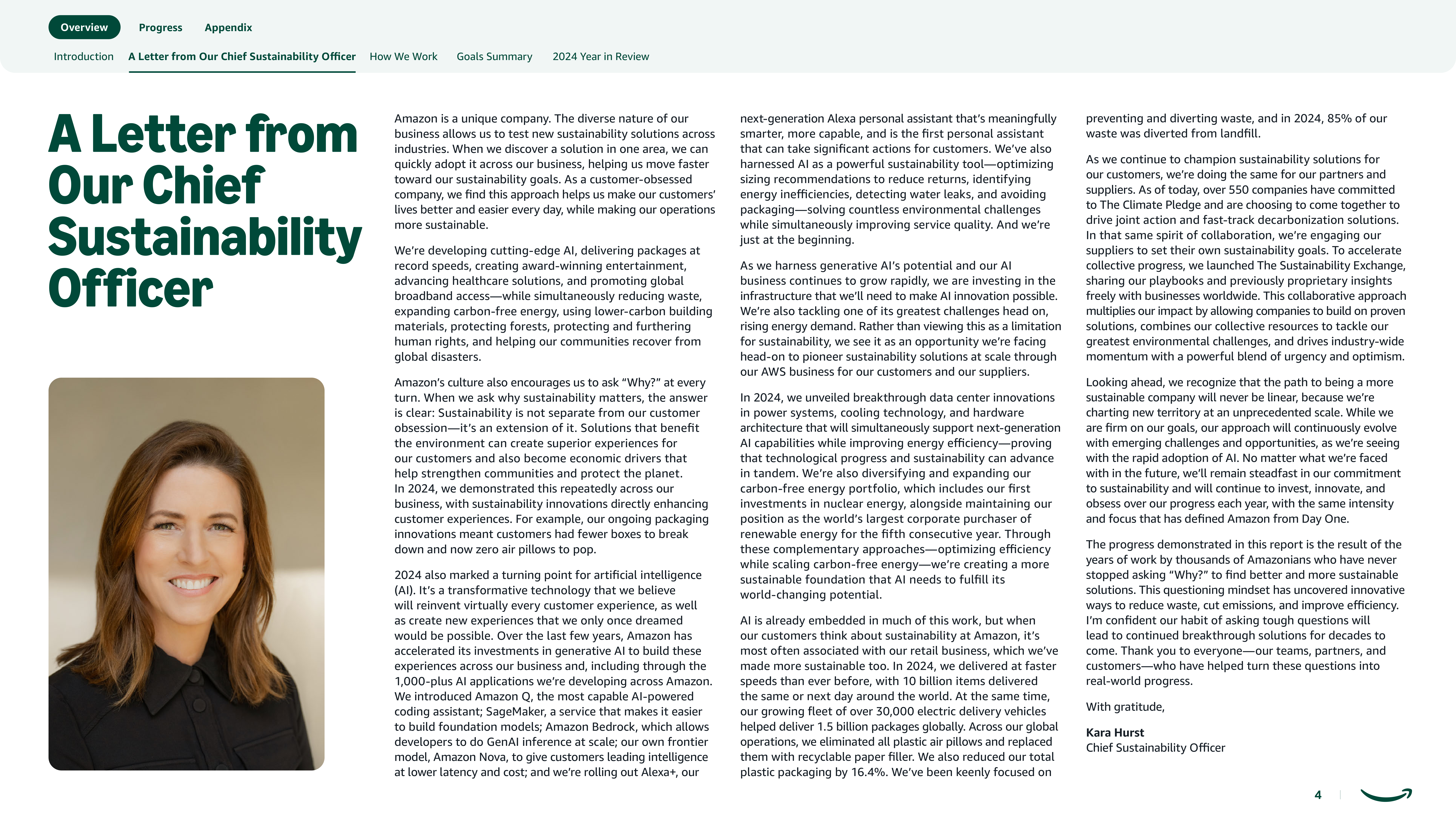 Amazon Sustainability Report — page 4