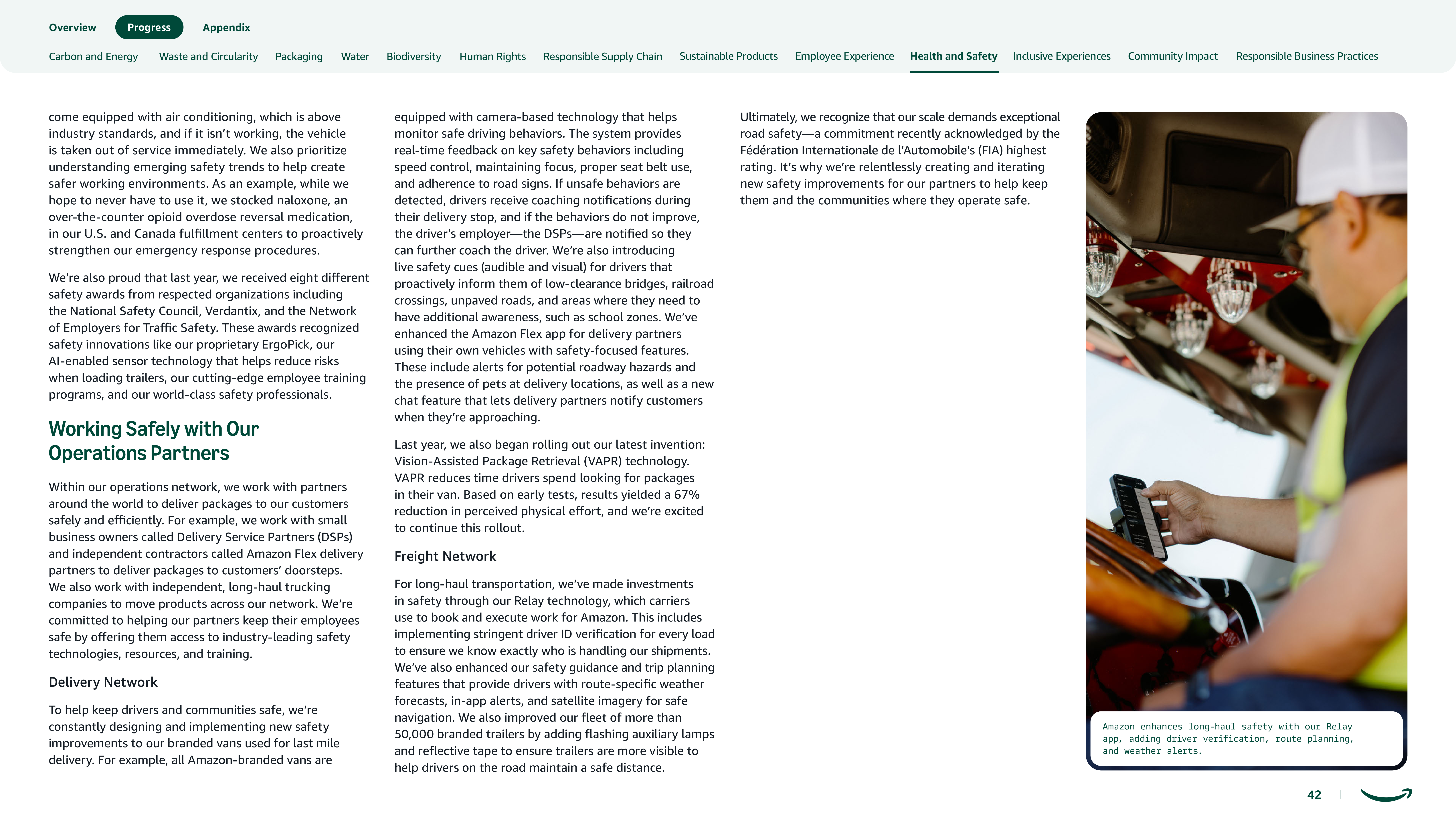 Amazon Sustainability Report — page 42