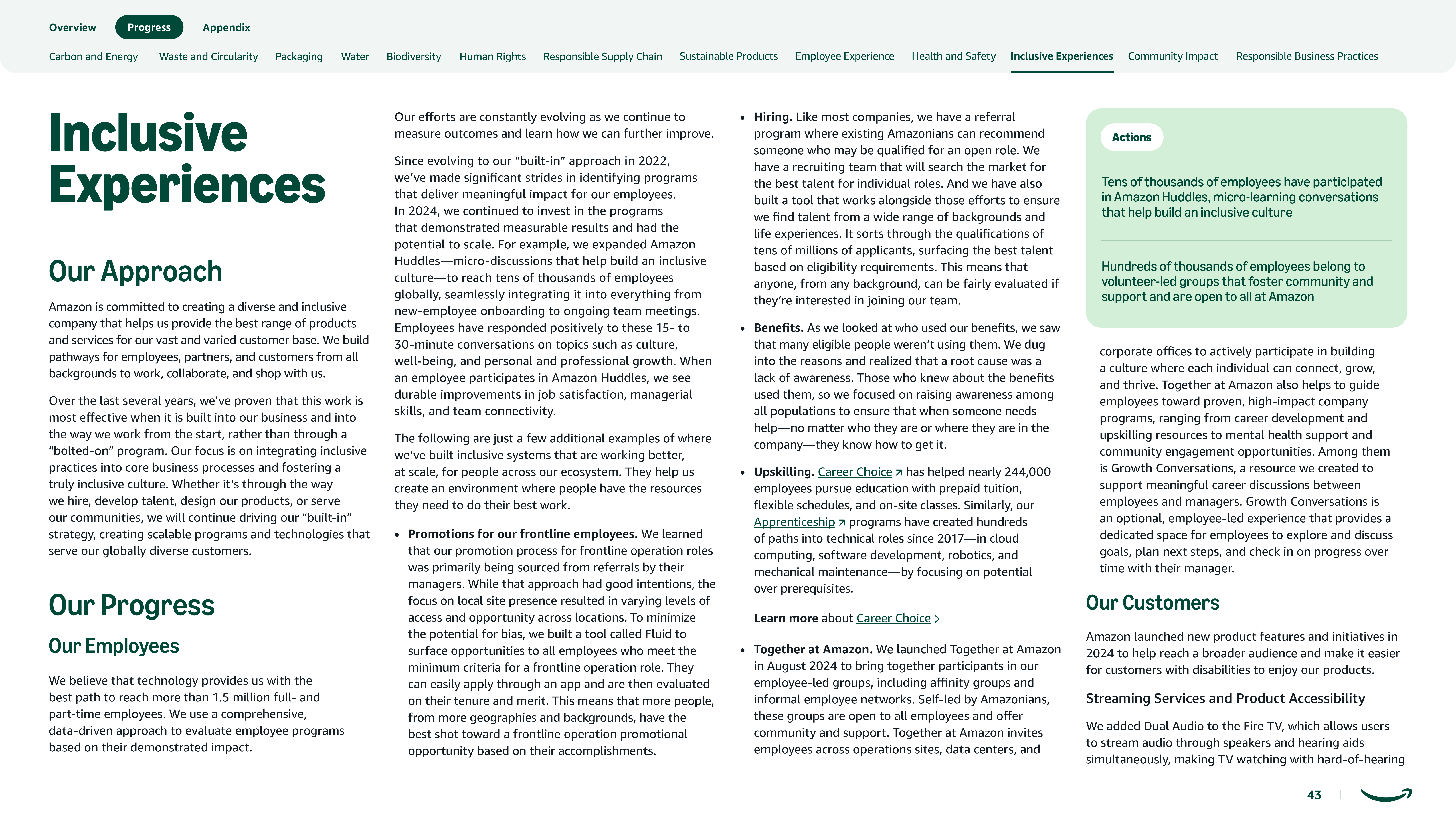 Amazon Sustainability Report — page 43