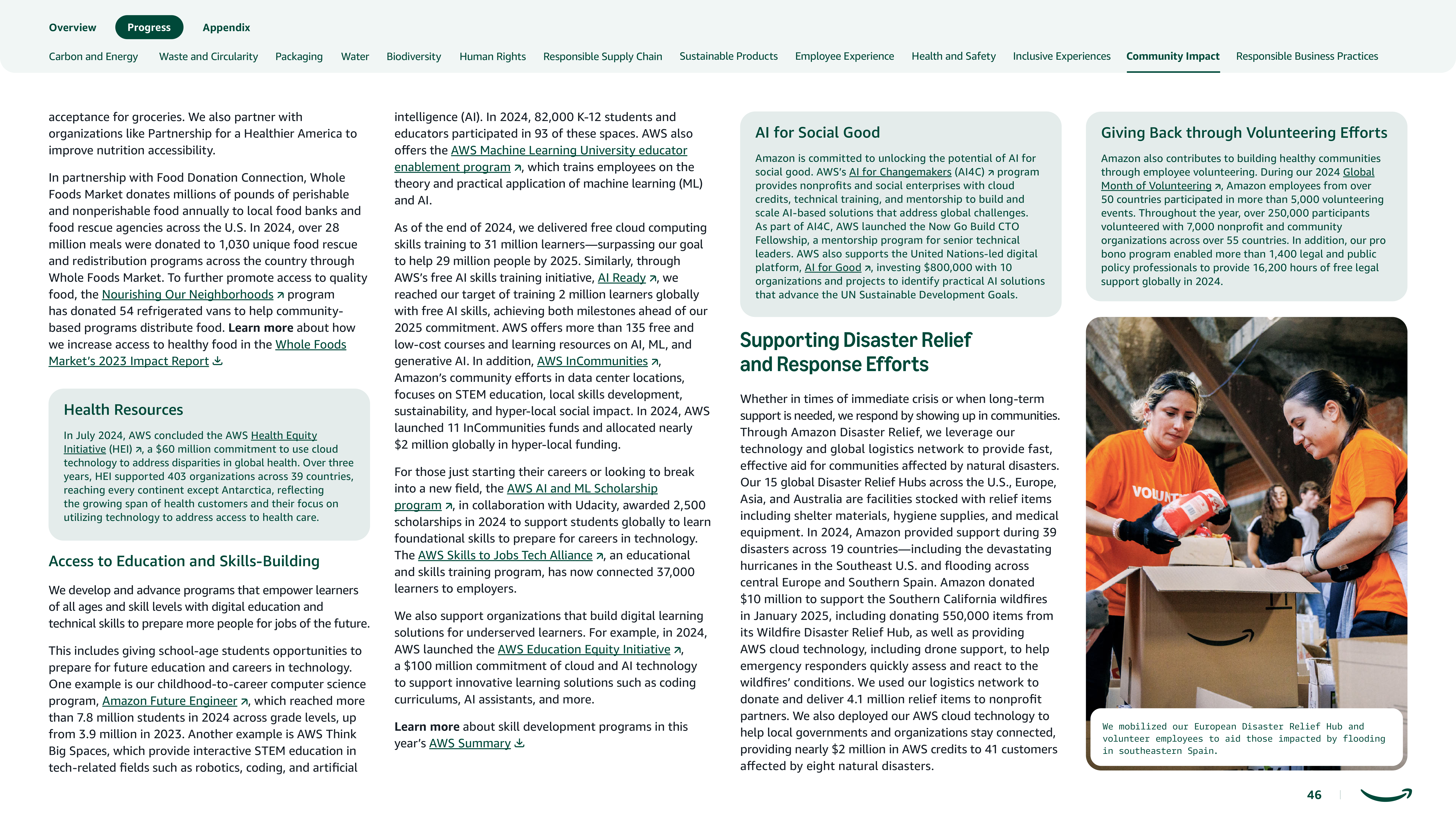 Amazon Sustainability Report — page 46