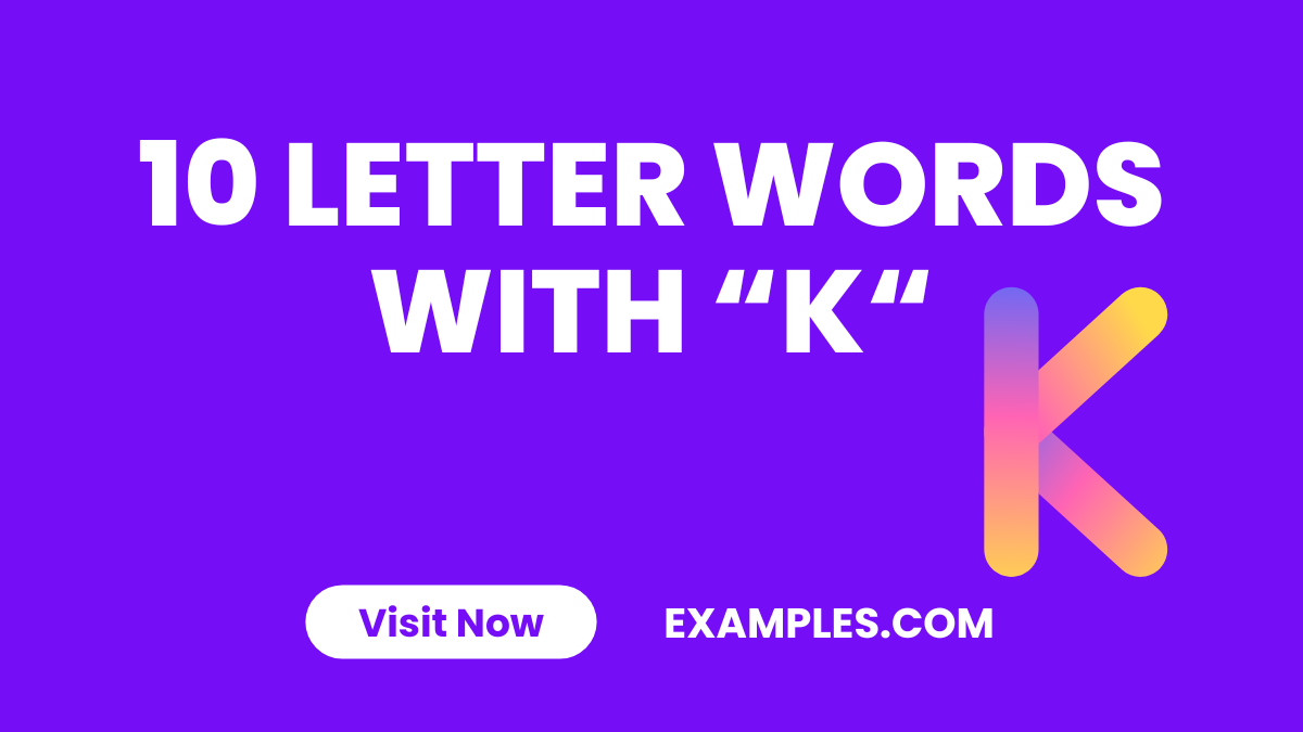 10 Letters Word With K