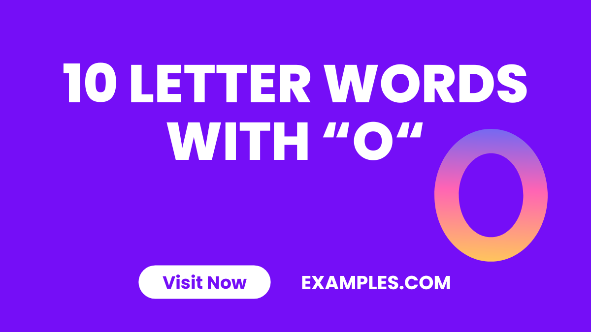 10 Letters Word With O