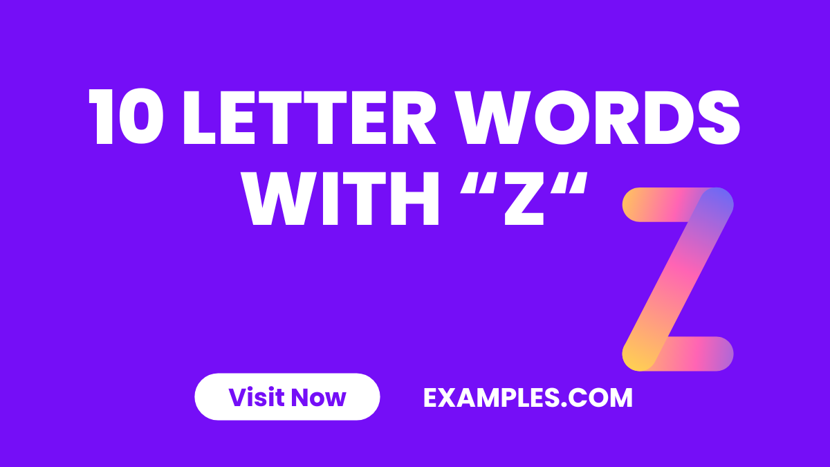 10 Letters Words With Z