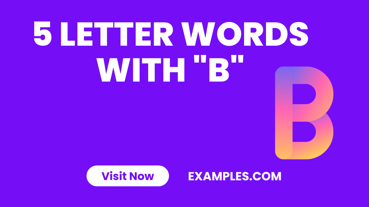 5 Letter Words With B