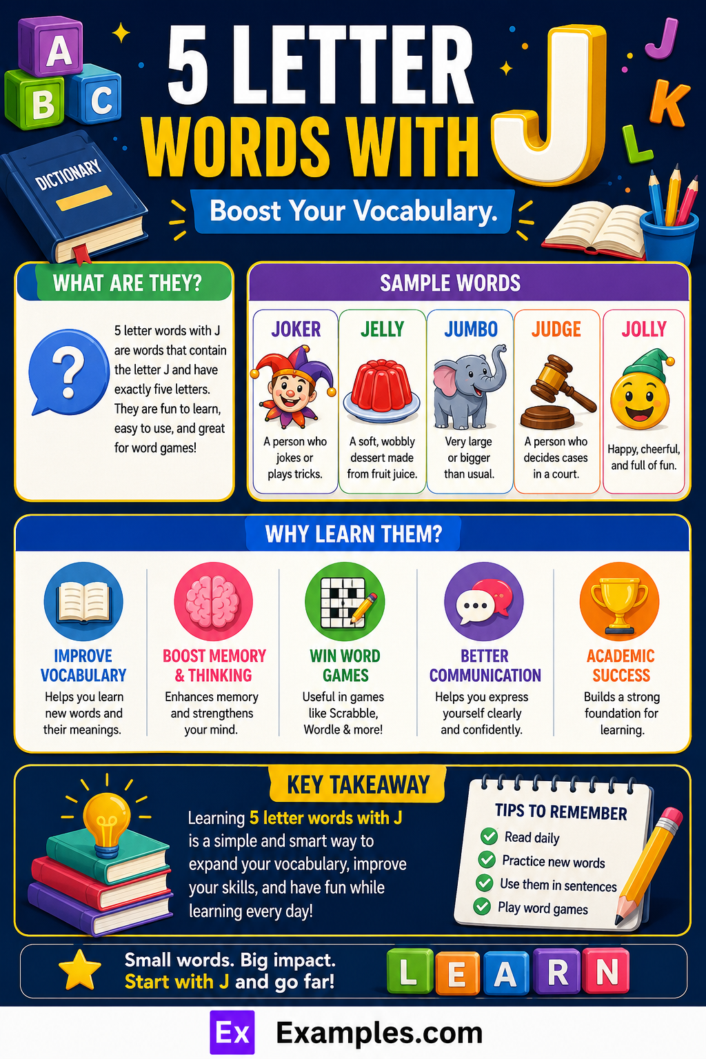 450+ 5 Letter Words With “J” List, Meaning, PDF
