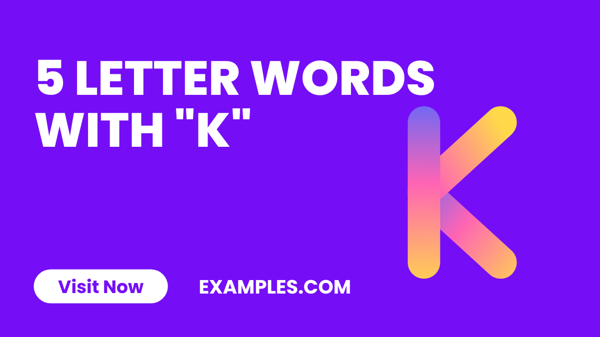 5 Letter Words With K 450 List Meaning PDF