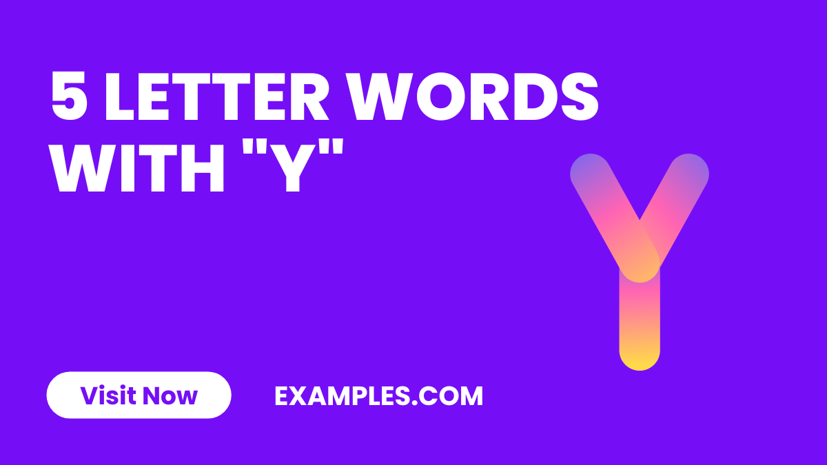 5 Letter Words With Y
