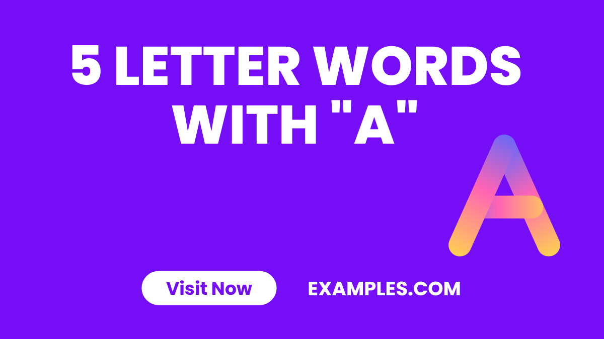 5 Letter Words with A