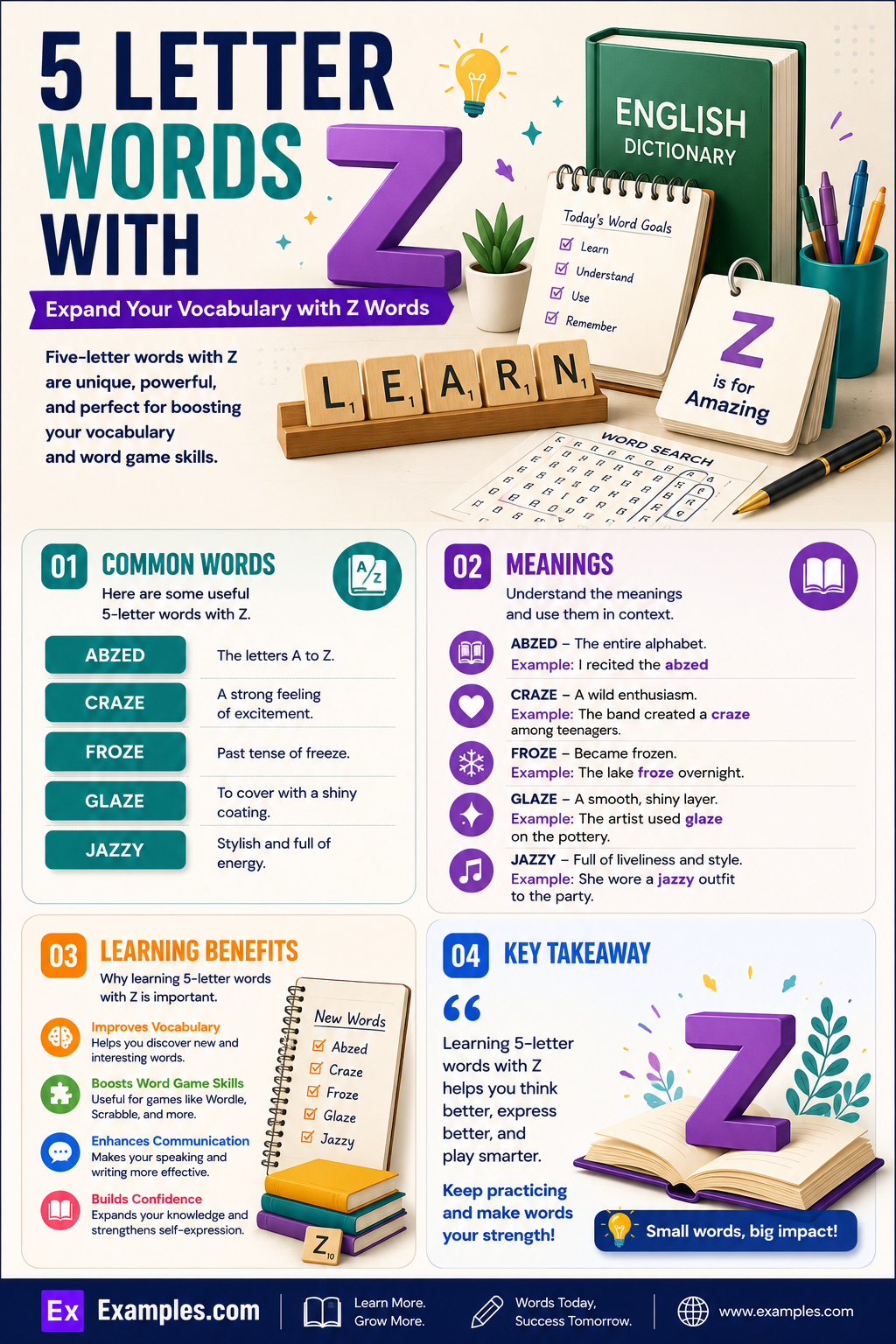 450+ 5 Letter Words With “Z” List, Meaning, PDF