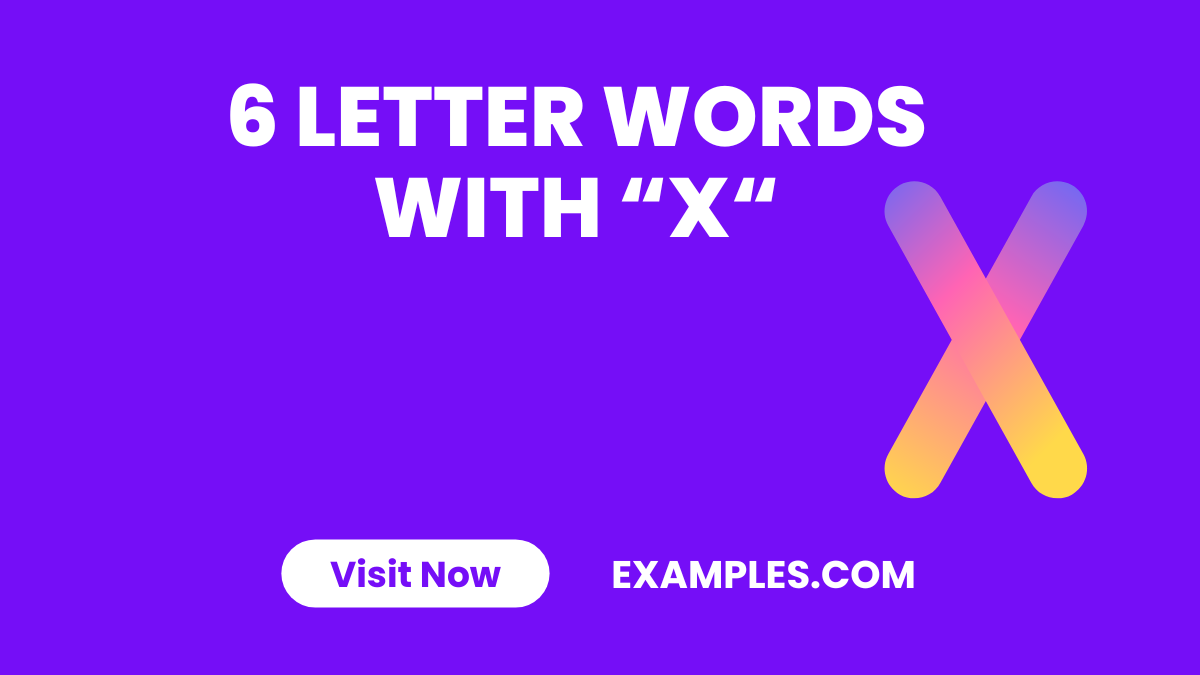 6 Letter Words with X