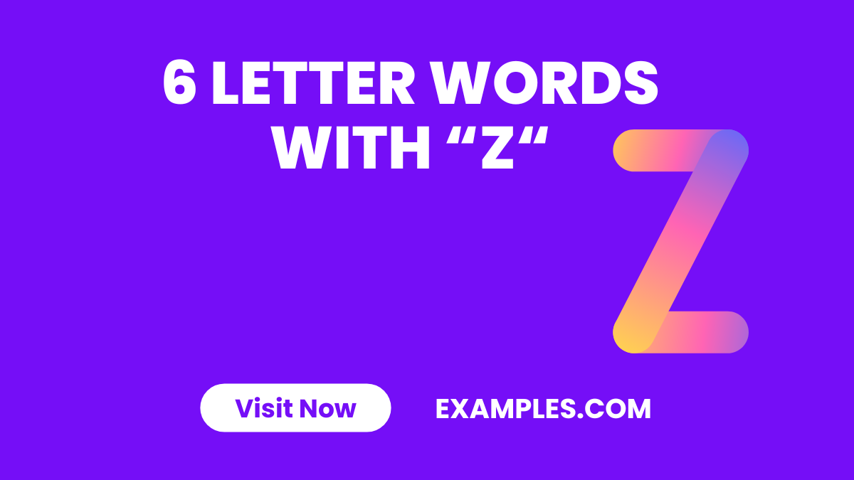 6 Letter Words with Z
