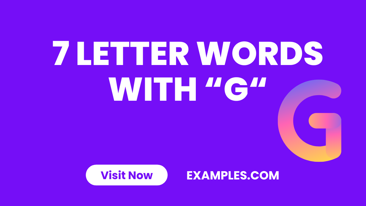 7 Letter Word With G