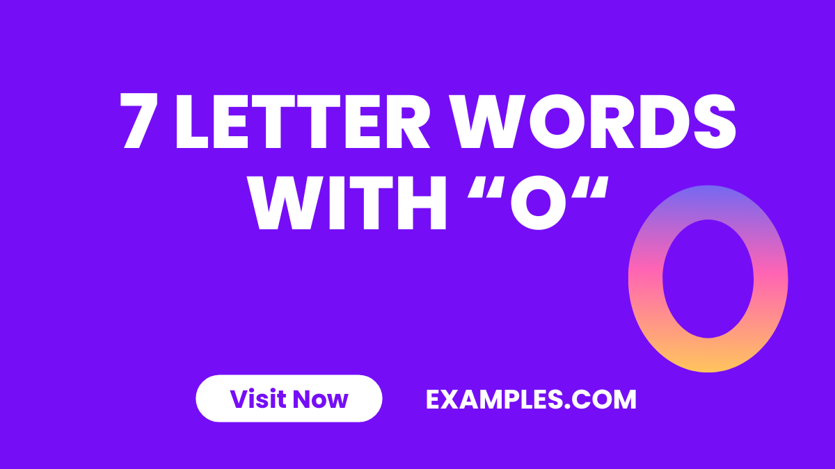 7 Letter Word With O