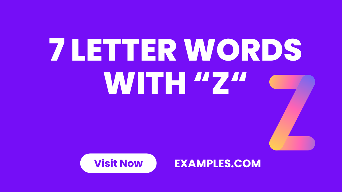 7 Letter Word With Z