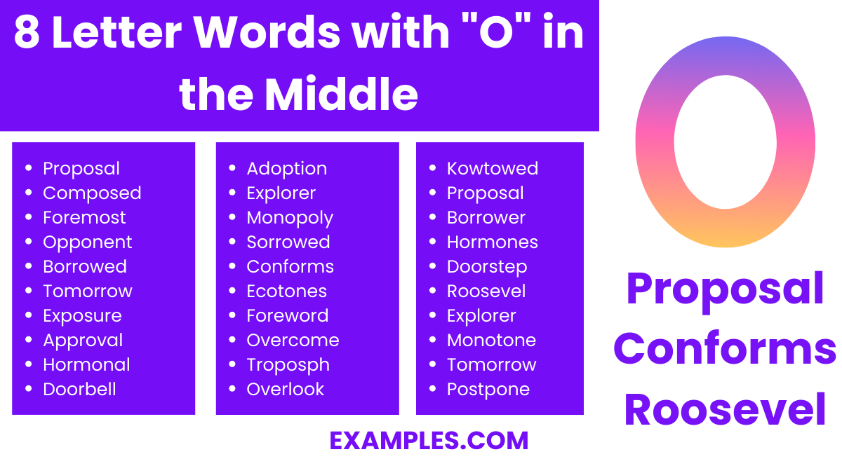 8 letter words with o in the middle