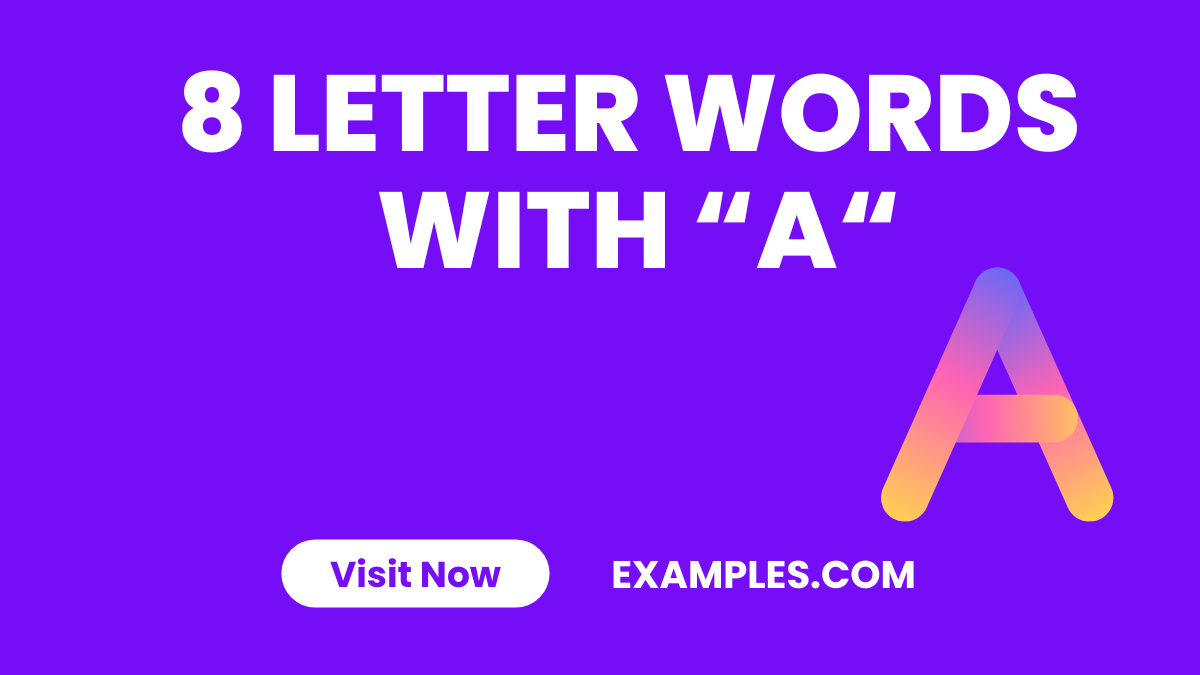 8 Letter words with “ a“