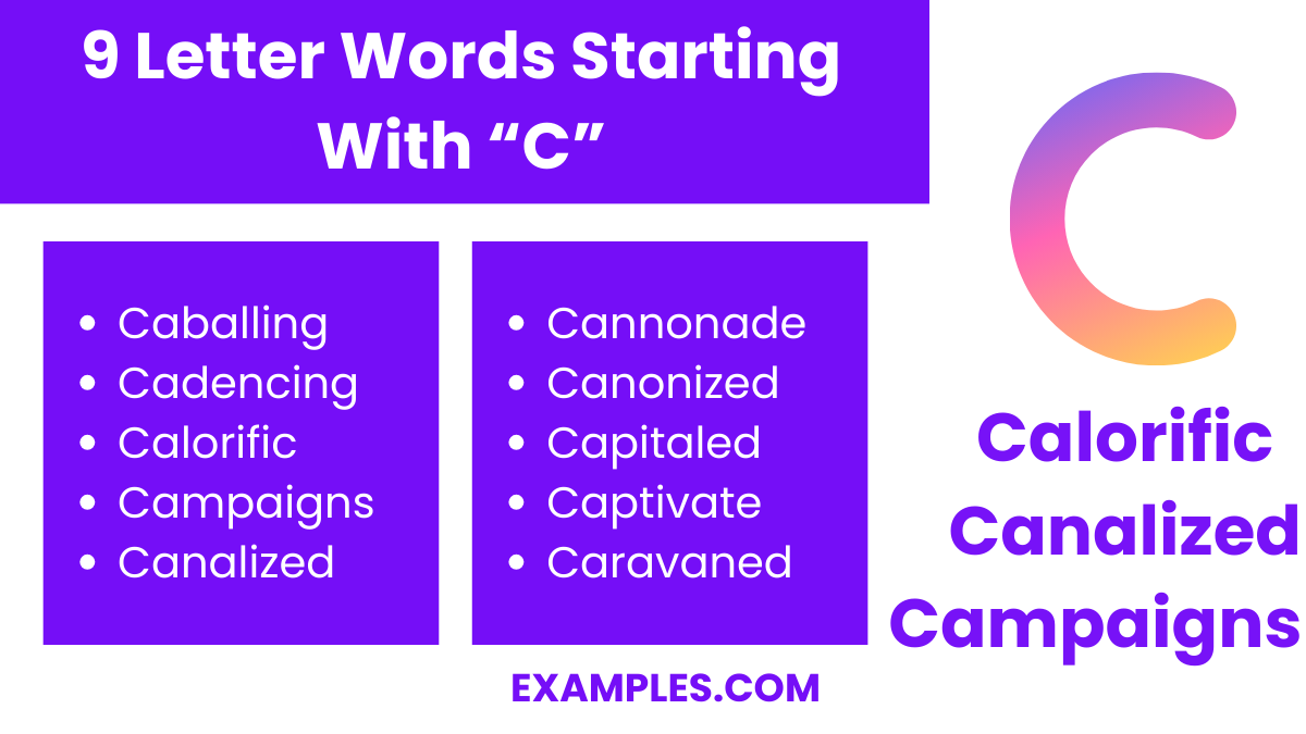 9 letter words starting with c