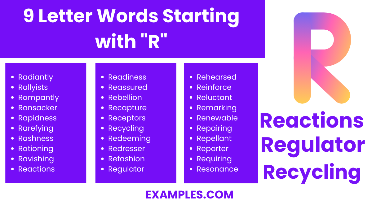 9 letter words starting with r