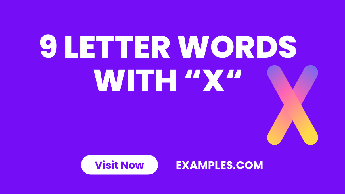 9 Letters Words With X