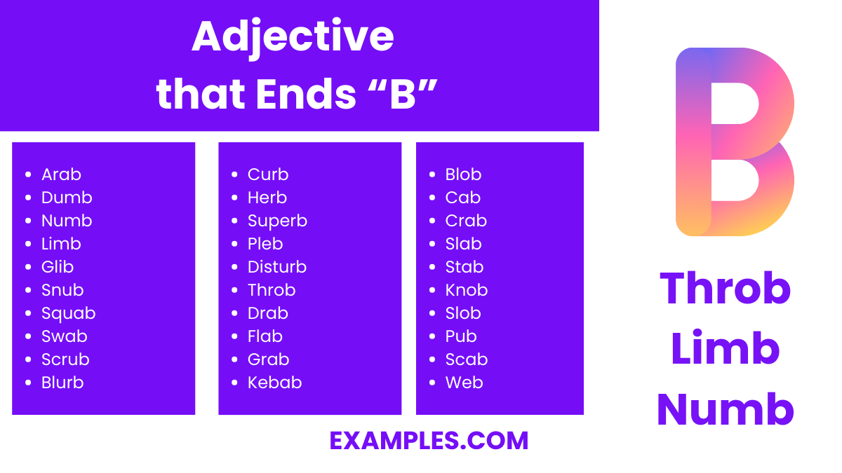 adjective that ends b