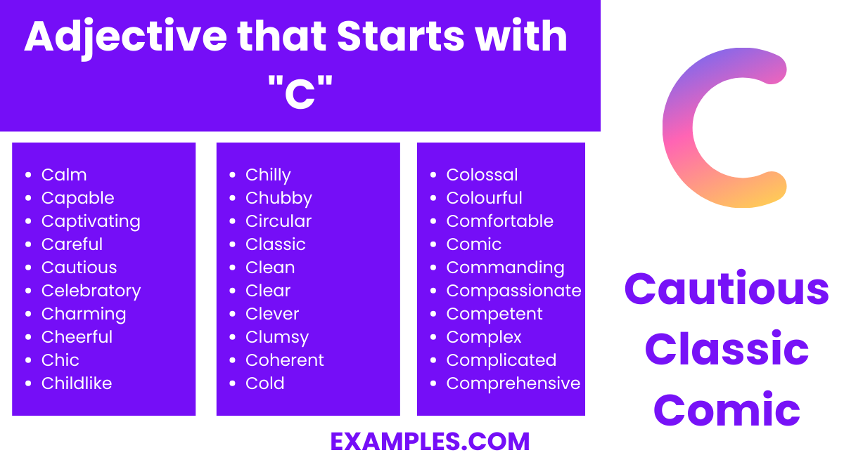 adjective that starts with c 