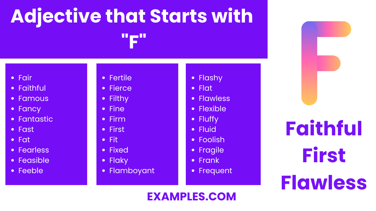 adjective that starts with f