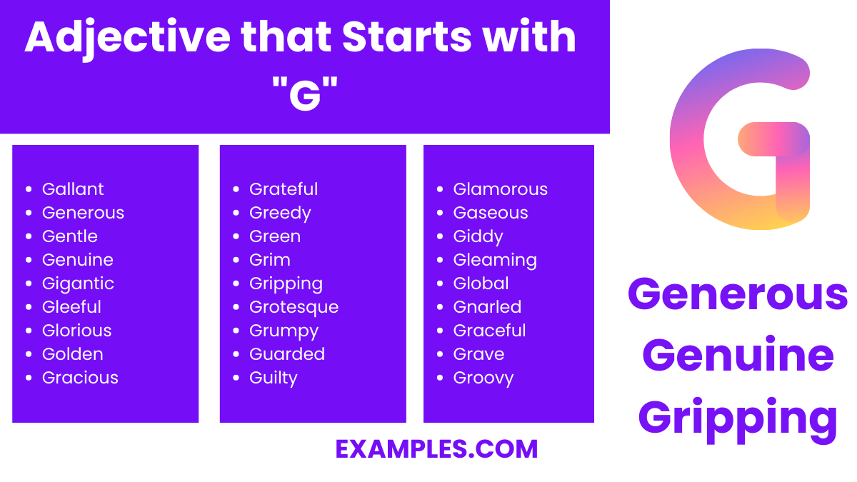 adjective that starts with g