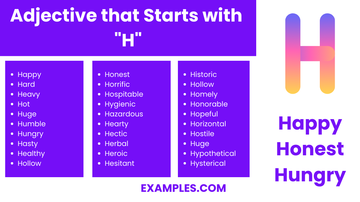 adjective that starts with h