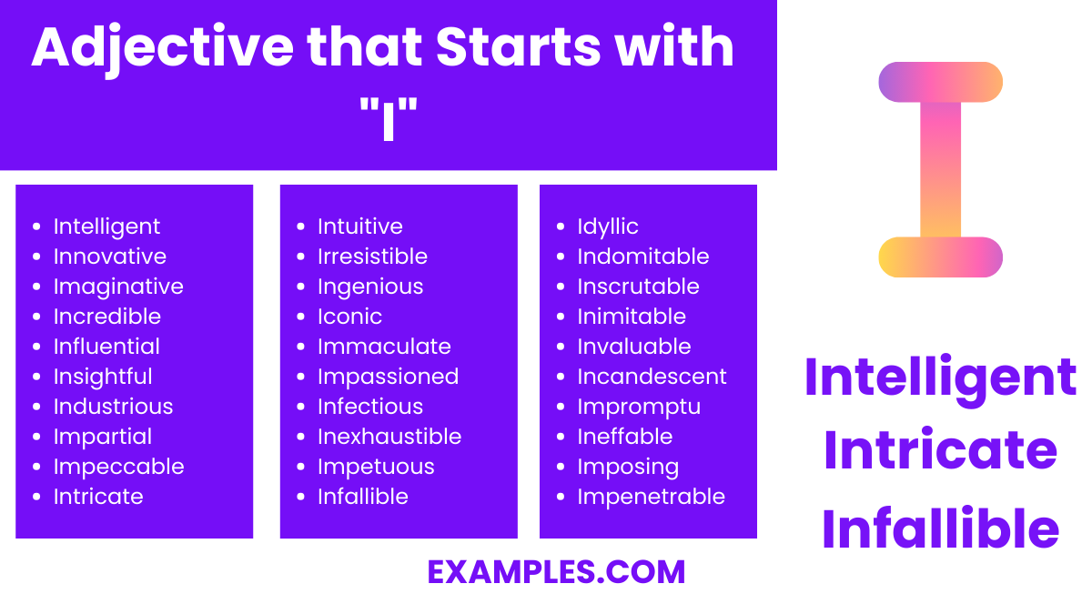 adjective that starts with i