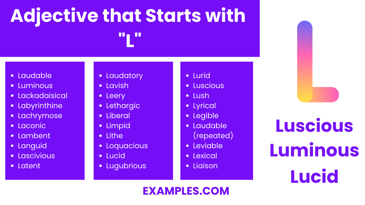 adjective that starts with l