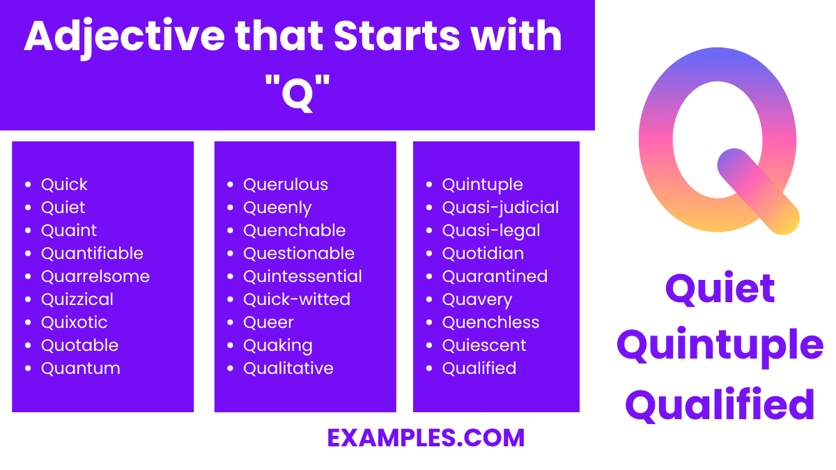 adjective that starts with q