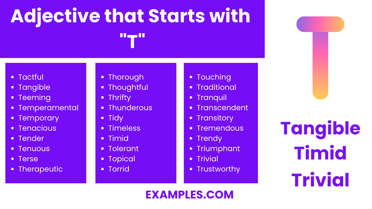 adjective that starts with t