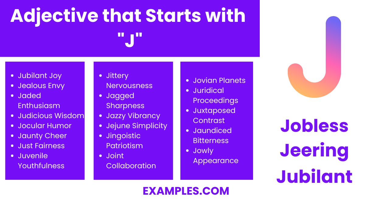 adjective that starts with j