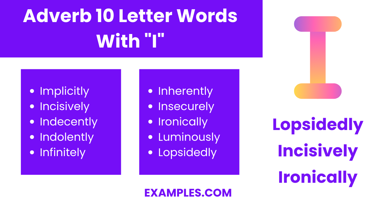 adverb 10 letter words with i