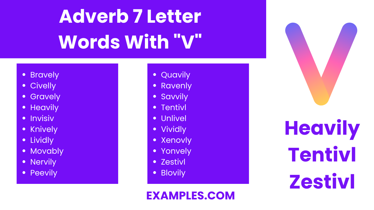 adverb 7 letter words with v