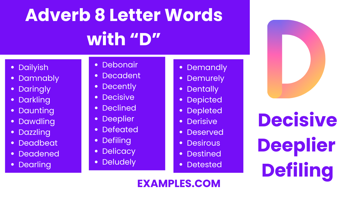 adverb 8 letter words with d