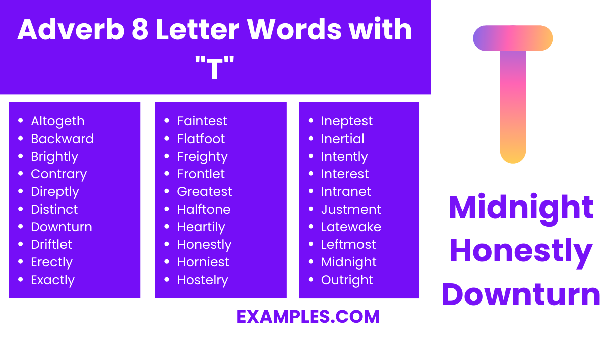 adverb 8 letter words with t