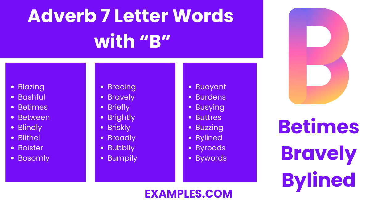 adverb that end with b
