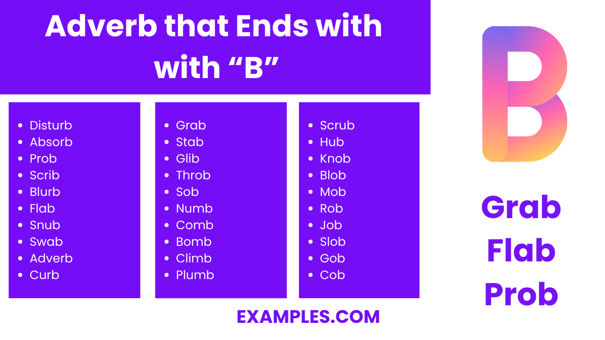 adverb that ends with b