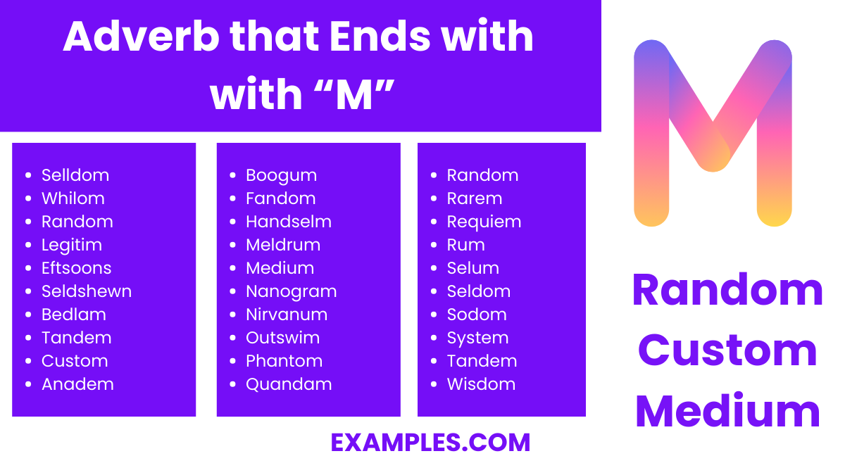 adverb that ends with m