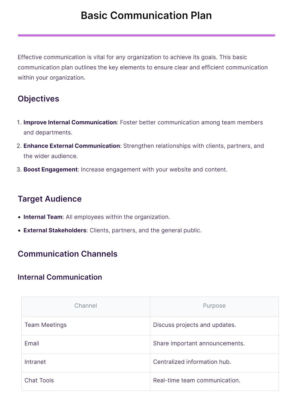 Basic Communication Plan: Examples, How to Create, Pdf