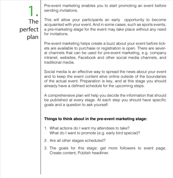 Basic Event Communication Plan