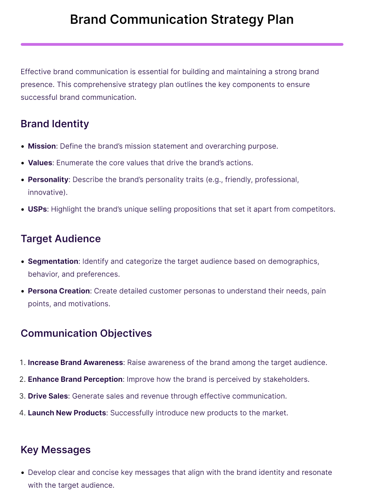 Brand Communication Plan: Examples, Pdf