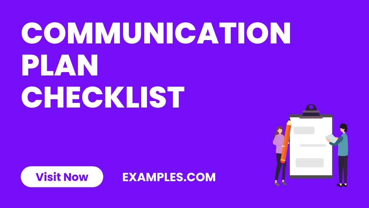 Communication Plan Checklist 1