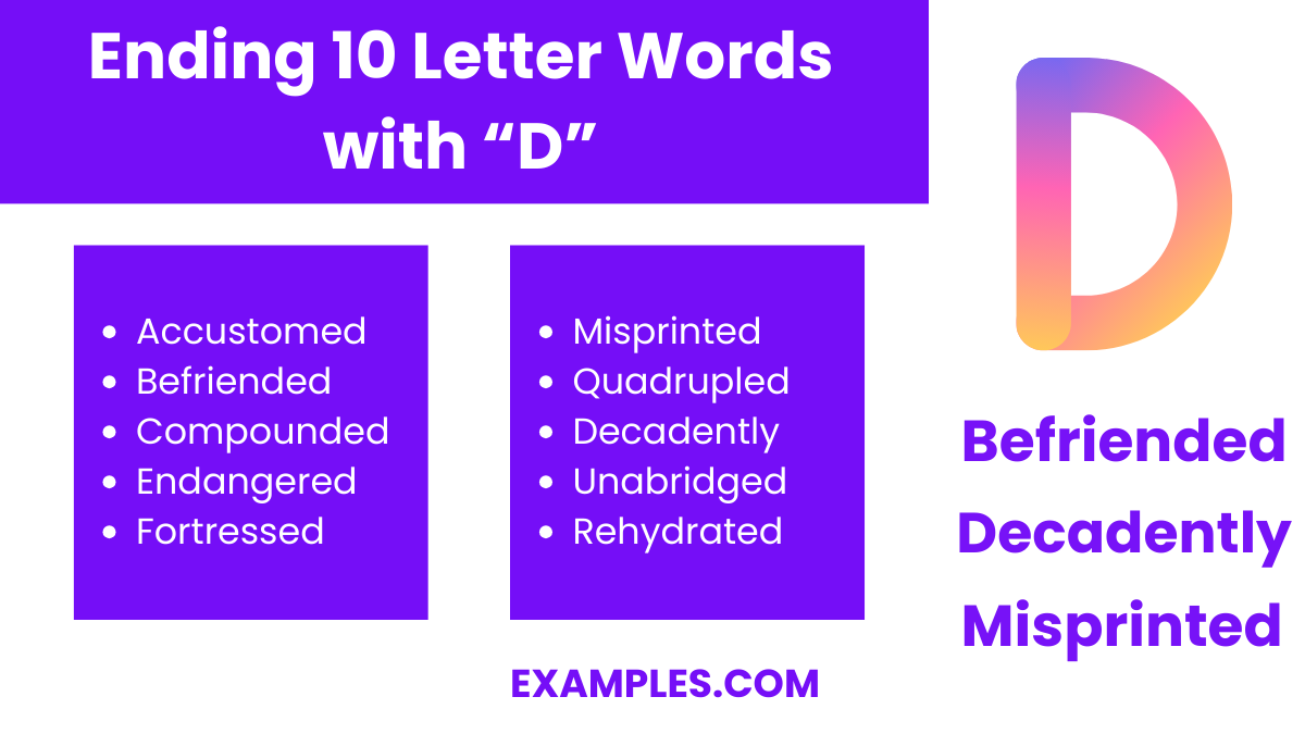 ending 10 letters words with d